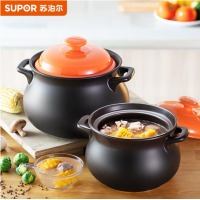 苏泊尔 SUPOR 砂锅汤锅炖锅6.0L新陶养生煲惠系列陶瓷煲EB60MAT01
