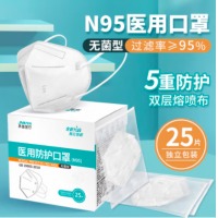 界面医疗N95口罩医用口罩防护无菌级一次性 医用N95口罩独立装25片/盒