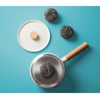 茶花 多功能钢丝球锅刷子铁丝球大号洗锅球刷锅神器洗锅刷碗洗碗煤气灶懒人清洁（6个装）B4302P