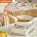 苏泊尔 SUPOR 煎炒锅家用星星石不粘锅麦饭石色炒菜锅28cm电磁炉燃气通用EJ28LAP02