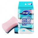 妙洁 抗菌百洁布洗碗海绵厨房清洁抹布洗碗布含砂金刚砂刷锅海绵擦 1包5片（抗菌款）
