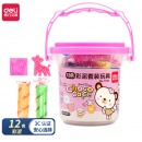得力(deli)7022 学生/儿童不粘手彩泥/橡皮泥(12色)