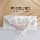 水星家纺 100%蚕丝被空调夏凉被子 提花面料夏薄被芯一览芳华蚕丝夏被(本白色) 200*230