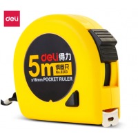 得力(deli)5m锁定功能钢卷尺 木工尺装修测量尺子 办公用品 8203