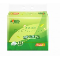 心相印抽纸 茶语丝享系列3层130抽面巾纸*6包纸巾