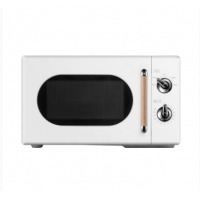 美的（Midea）复古旋钮微波炉360°转盘式加热20升PM2004白色