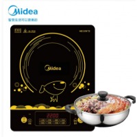 美的（Midea）电磁炉 家用2200W大火力汉森面板 电磁灶智能定时 C22-RT22E01（RT22E0108）