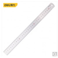 得力(deli) 不锈钢直尺刻度尺公制刻度绘图钢尺30cm应急常备 DL8030