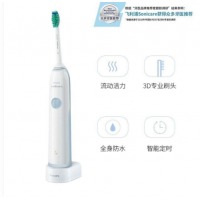飞利浦 PHILIPS 电动牙刷充电式成人声波震动电动牙刷 HX3216 米白色