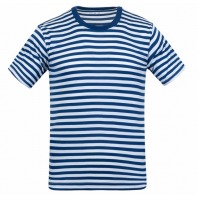 体能服短袖上衣 夏季速干透气蓝白条纹海魂衫体能服训练服运动服上衣 
