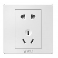 公牛(BULL) 开关插座 G07系列 10A五孔插座 86型面板G07Z223 白色 暗
