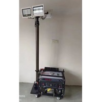 应急发电照明灯车 移动汽油应急照明灯国产发电机（4千瓦）照明灯（单盏1000瓦）