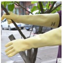 长把牛皮手套 大工业耐酸碱加长加厚防护手套植绒家务手套 加厚耐酸碱60厘米工业手套均码（付）