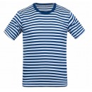 体能服短袖上衣 夏季速干透气蓝白条纹海魂衫体能服训练服运动服上衣 