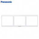松下（ Panasonic）开关插座 三联联排面板86型 白色 WMWA6823-N（只适用雅悦系列）