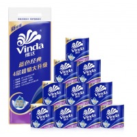 维达(Vinda) 卷纸 蓝色经典4层160克*20卷 卫生卷筒纸 