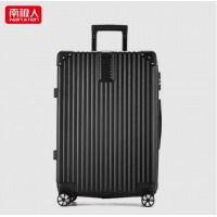 南极人旅行箱万向轮 直角拉链款-黑色 