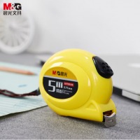 晨光(M&G)文具5m自锁钢卷尺 办公/家庭装修通用尺子 精准测量钢卷盒伸缩尺 单个装AH