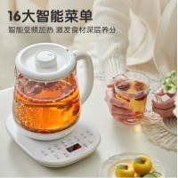 小熊（Bear）养生壶 煮茶器 烧水壶 煮茶壶 多段保温迷你玻璃花茶壶 智能恒温电热水壶1