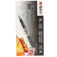 晨光(M&G)文具K35/0.7mm黑色中性笔 经典按动子弹头签字笔 办公水笔 12支/盒AGPK3508