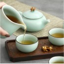 京东京造 龙泉青瓷功夫茶具套装 弟窑茶杯茶壶茶道套装 6件套