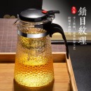 天喜（TIANXI）锤纹飘逸杯 耐热玻璃泡茶壶茶具煮茶器茶水分离杯花茶壶750ml