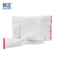 贸正(MaoZheng) 线手套劳保 加厚防滑耐磨工地干活工业防护劳工棉线龙劳保用品手套500尼龙12双