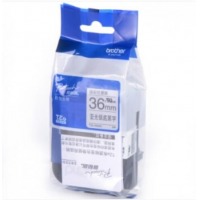 兄弟（brother）TZe-SM961 亚光银底/黑字(强粘性)36mm不干胶打印纸标签