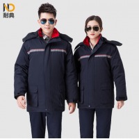 耐典 冬季防静电工作服棉衣男可拆卸加厚内胆棉服劳保服防寒服车间工程服