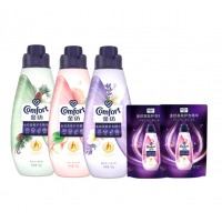 金纺高能护衣精华组套 雪松木+白桃+薰衣草+玫瑰 700ml*3+150ml*2 (衣物柔