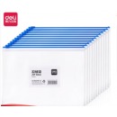 得力A5文件袋5524拉链袋(混)12只/包