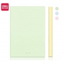 得力(deli)A5/96张肤感软皮面本 小清新糖果色日记本记事本笔记本子文具 22283薄荷