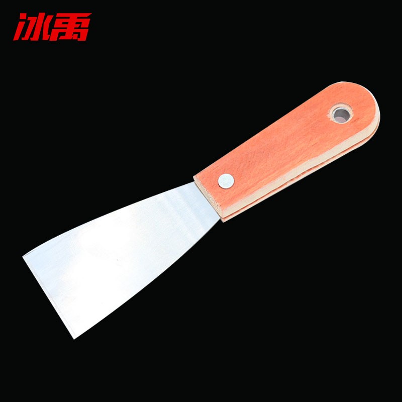冰禹 BY-7070 木柄灰刀 批墙铲刀 规格全 腻子刀刮刀 普通木柄油灰刀
