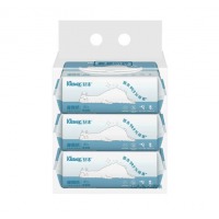 舒洁（Kleenex）湿厕纸羊驼湿厕纸家庭装80片*3包（240片）清洁湿纸巾湿巾可搭配卷