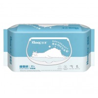 舒洁 Kleenex 湿厕纸羊驼湿厕纸家庭装 80片 清洁湿纸巾湿巾 可搭配卷纸卫生纸使用