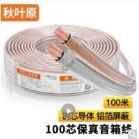 音频线 音响线 音箱线 喇叭线 发烧级 增强型屏蔽抗干扰 纯铜100芯 100米 QS22