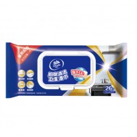 维达(Vinda) 湿巾/厨房用纸 厨房湿巾26片装 厨房重油污清洁纸巾 吸油纸 厨房纸 一片够用
