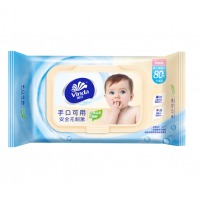 维达(Vinda) 湿巾 婴儿湿巾80片*单包 带盖保湿装 手口湿巾 手口可用 宝宝卫生清