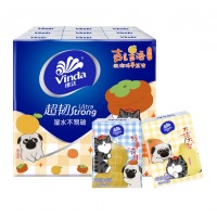 维达(Vinda)手帕纸 超韧4层7张18包 纸巾印花  纸巾小包 湿水不易破 便携出行