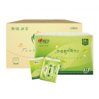 心相印手帕纸巾茶语丝享系列 超迷你4层6片24包*6条