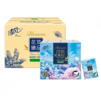 清风手帕纸 清风花萃元宇宙系列 5层6张*54包纸手帕 5层厚韧 便携出行