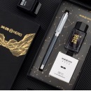 英雄（HERO）钢笔莫兰迪撞色铱金钢笔6055A冬日灰·亮漆商务办公中性签字笔墨水笔