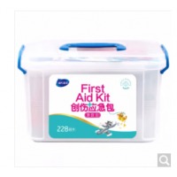 海氏海诺急救箱 大号双层医药箱 便携家用 228组件急救箱