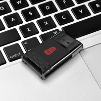 川宇USB3.0多功能合一UHS-ⅡSD/UHS-II TF高速读卡器支持单反相机行车记录仪存储内存卡