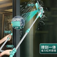 登比擦玻璃神器高层玻璃刮伸缩擦窗神器刮水器高楼清洁玻璃刮阳台家用玻璃户外擦玻璃神器U型双面