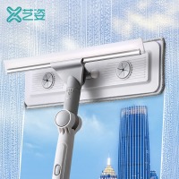 艺姿 擦窗器 擦玻璃神器刮水擦窗清洁工具灵活弯曲伸缩杆 配两块布 YZ-S205