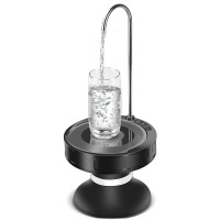拜杰（Baijie）桶装水抽水器 家用上水器桶装水压水器饮水器桶桌两用黑色圆盘电动抽水器 