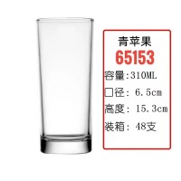 家用透明耐热玻璃杯310ml  6.5*15.3cm