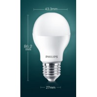 飞利浦（PHILIPS）LED灯泡节能灯泡球泡灯大螺口E27 经济型灯泡5W 3000K 
