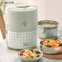 小熊（Bear）电热饭盒 2L双层热饭神器不锈钢内胆上班族带饭饭盒 加热饭盒办公室带饭蒸饭